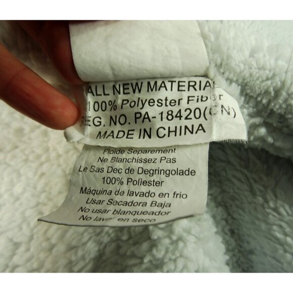 Large Lovey White Fleece Bunny Rabbit Pink Ears Baby Security Blanket 30x30 - Picture 4 of 4